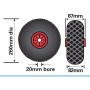 Replacement Pneumatic 260mm Jockey Wheel for 48mm Jockey Wheel  fits MP437 Maypole - UK Camping And Leisure