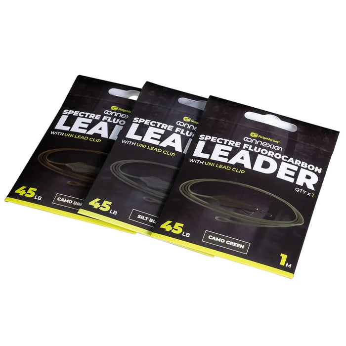 RidgeMonkey Spectre Fluorocarbon Uni Lead Clip Leader - Camo Brown RidgeMonkey - UK Camping And Leisure