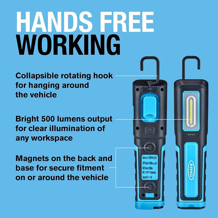 Ring MAGflex Pro Fast Charge LED Inspection Lamp Ring Automotive - UK Camping And Leisure