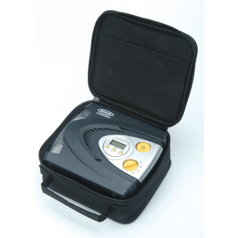 Ring RAC630 12V Digital Air Compressor Wheel Tyre Inflator Pump Psi & Bar + Case Ring - UK Camping And Leisure