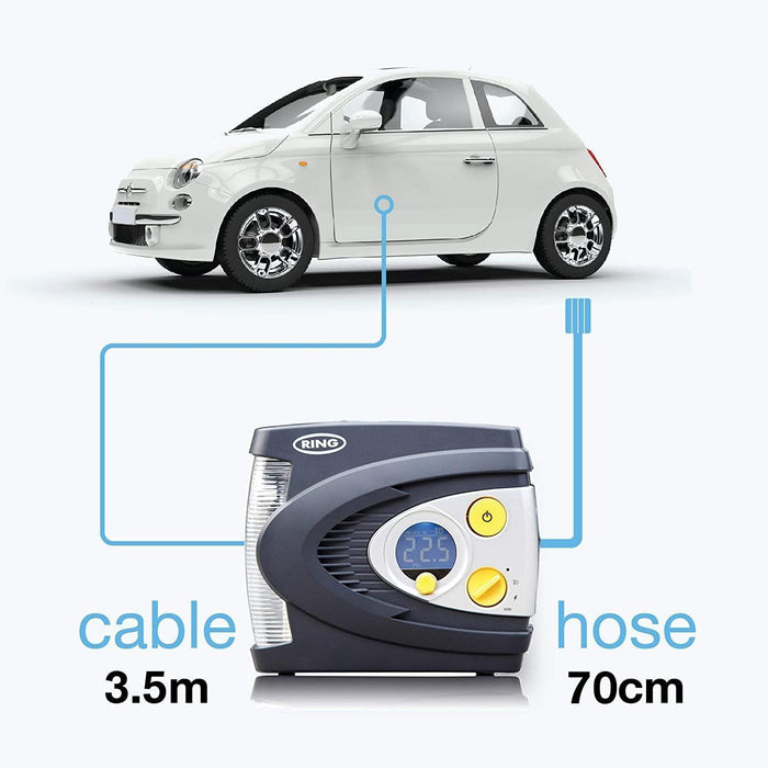 Ring rac 635 12v preset digital air compressor deals with led light