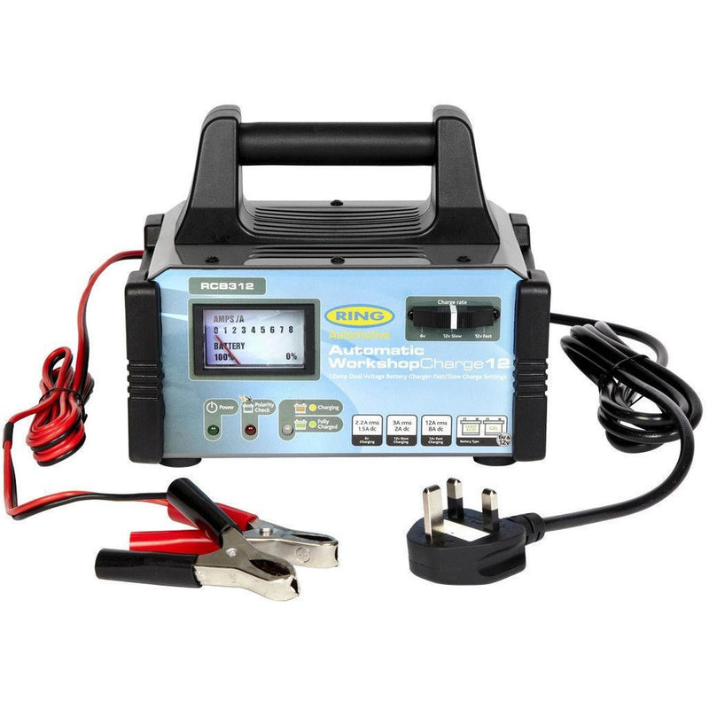 Ring RCB312 12A Workshop Battery Charger Ring Automotive - UK Camping And Leisure