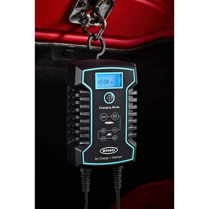Ring RSC806 12v 6A Car Motorbikes Maintenance Start/Stop Smart Battery Charger UK Camping And Leisure