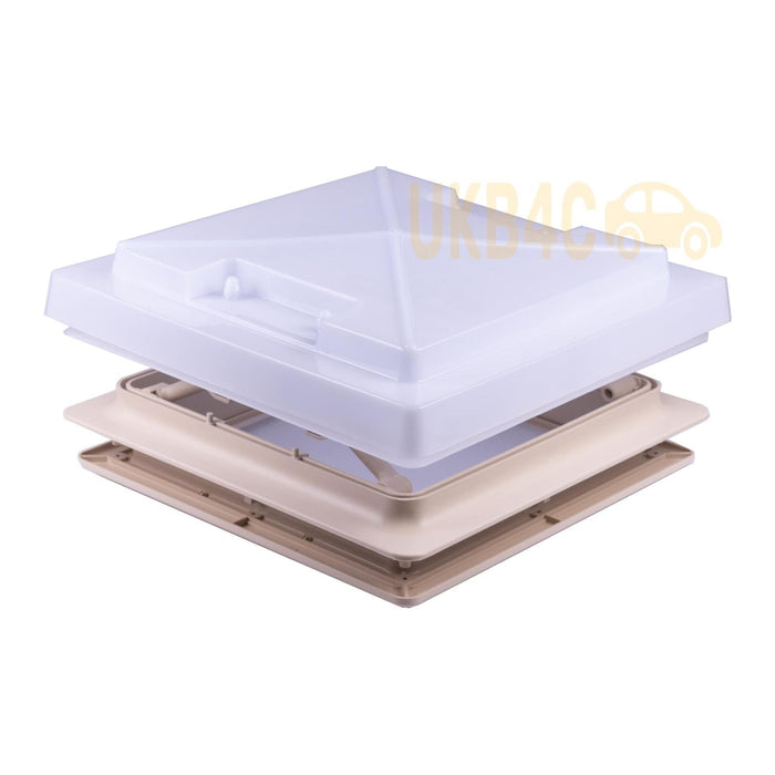 Roof Vent Sky Light Caravan Motorhome 280 x 280mm Flynet Beige MPK Rooflight MPK - UK Camping And Leisure