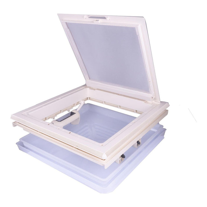 Crusader MPK Rooflight Caravan Motorhome Roof Vent Sky Light 400x400mm With Flynet - White