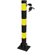Round Heavy Duty Folding Bolt Down Security Parking Post Bollard Driveway Streetwize - UK Camping And Leisure