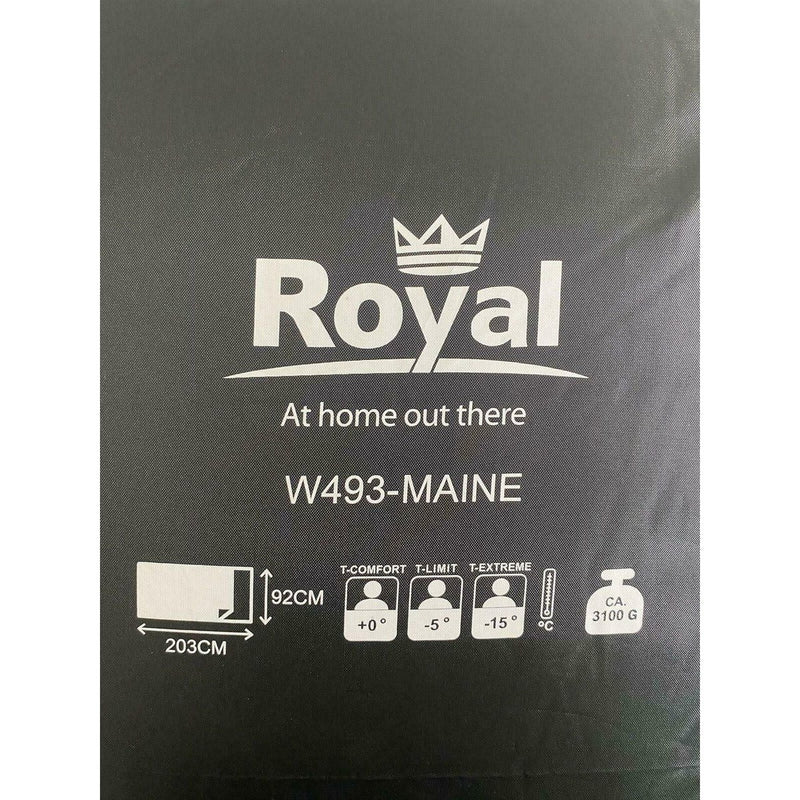 Royal Leisure Sleeping Bag Maine Premium 60Oz Camping Outdoors Travel Home Royal - UK Camping And Leisure