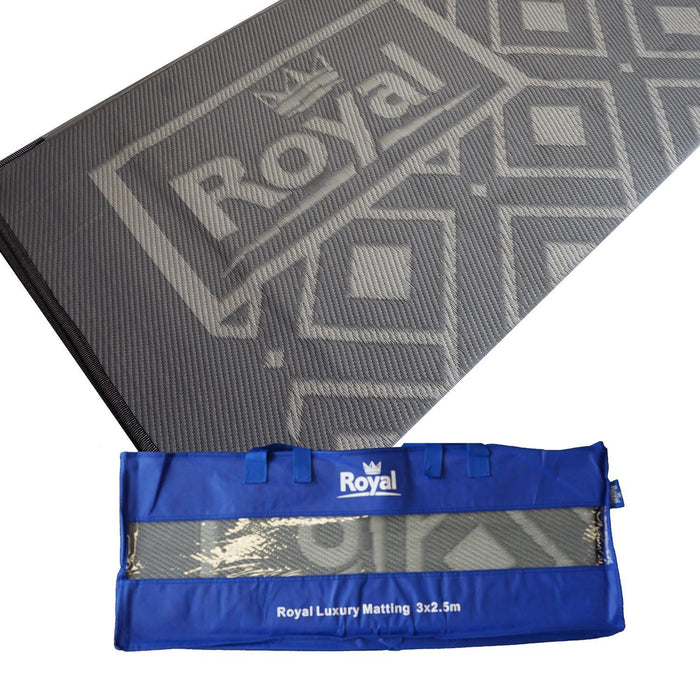 Royal Luxury Awning Matting & Tent Breathable Carpet Groundsheet With Deluxe Bag 3.5 X 2.5M Matting Royal - UK Camping And Leisure