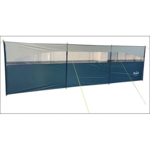 Royal Windbreak Steel Poles 3 Panel Clear Window Camping Motorhome Awning Beach Royal - UK Camping And Leisure