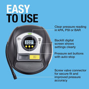 RTC450 Ring Digital Tyre Inflator Air Compressor Wheel Car Pump 12v Auto Stop Ring Automotive - UK Camping And Leisure
