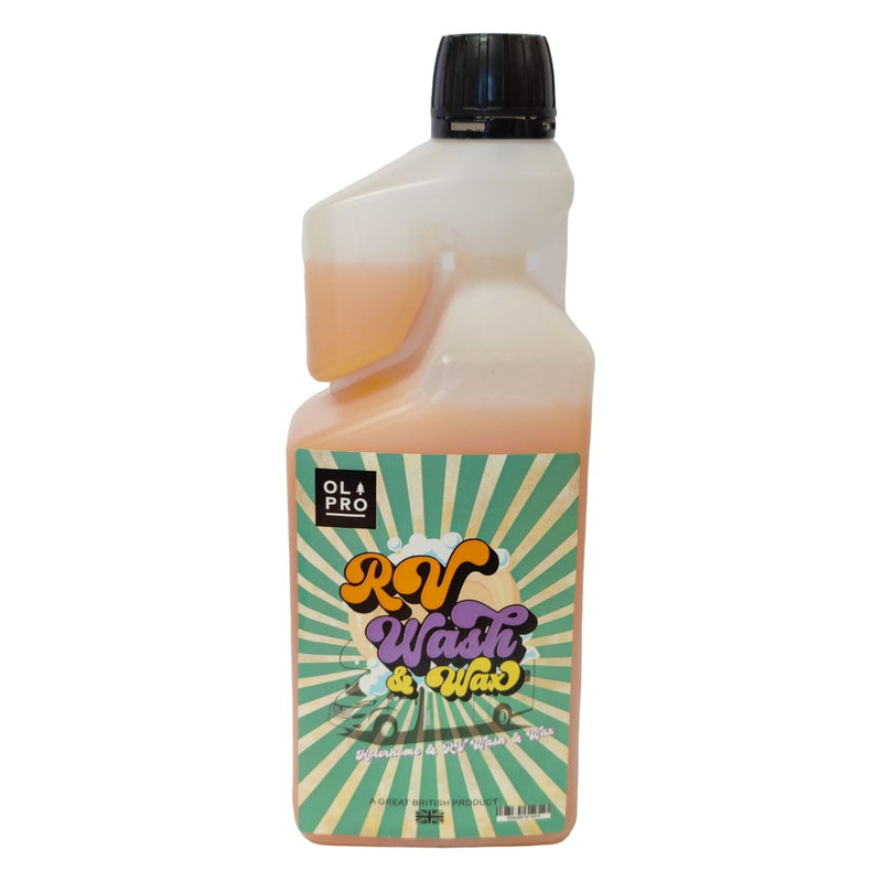 Olpro Motorhome Wash and Wax 1ltr Dosage Bottle Olpro - UK Camping And Leisure
