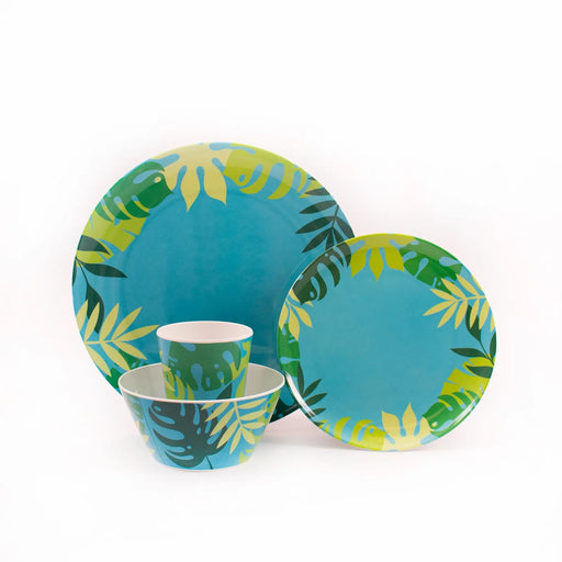 Summit 16 Pce Melamine Jungle Tableware Set Summit - UK Camping And Leisure