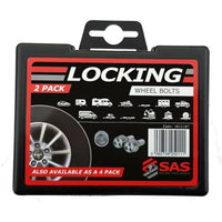 SAS Security Locking Wheel Bolts M12 X 1.5 Caravan Trailer Motorhome Car