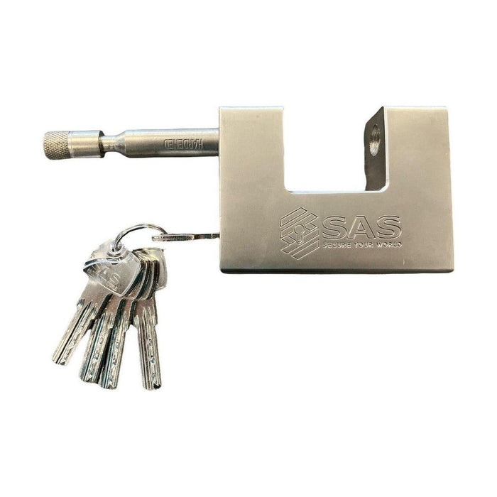 SAS Ultra Secure C-Type Padlock Hardened Steel 8300075 Chains Gates Cables SAS - UK Camping And Leisure