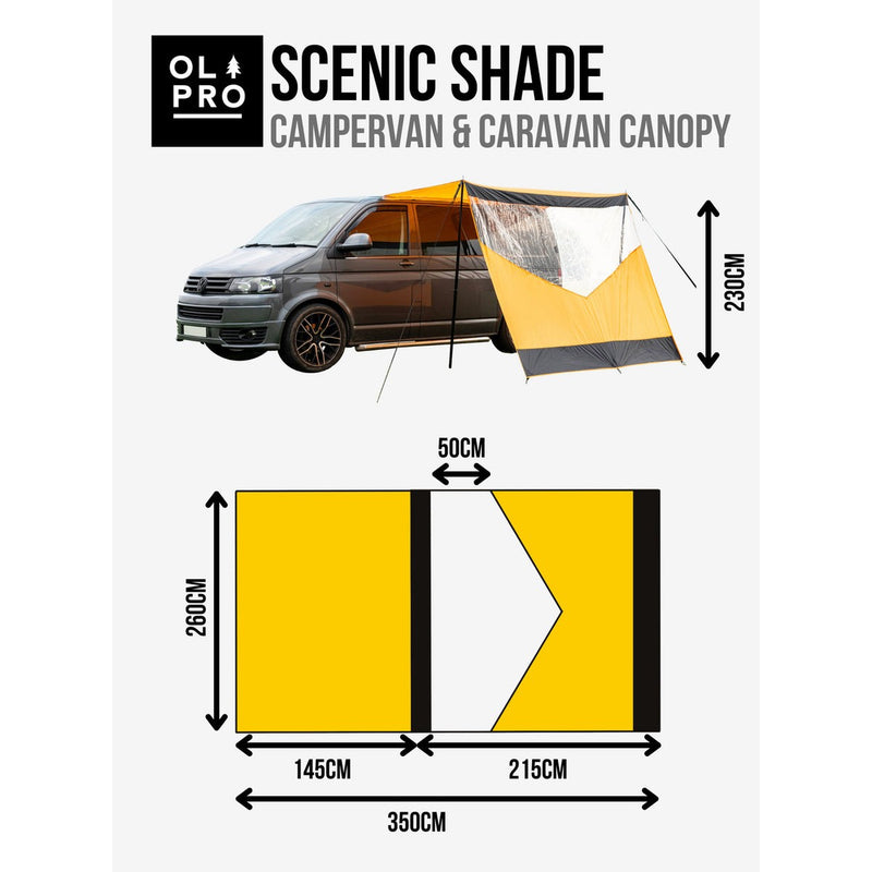 Olpro Scenic Shade Campervan Canopy with PVC Window - View 5