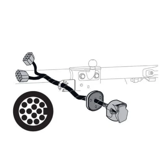 Thule VeloSwing Wiring Kit (13 Pin, From 2011) 302076 Thule - UK Camping And Leisure