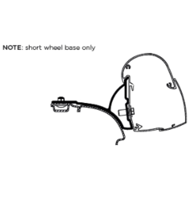 Thule Adapter Omnistor 5102 Awnings VW T5/T6 Compact Van Fixed Roof Rail (LHD) Thule - UK Camping And Leisure