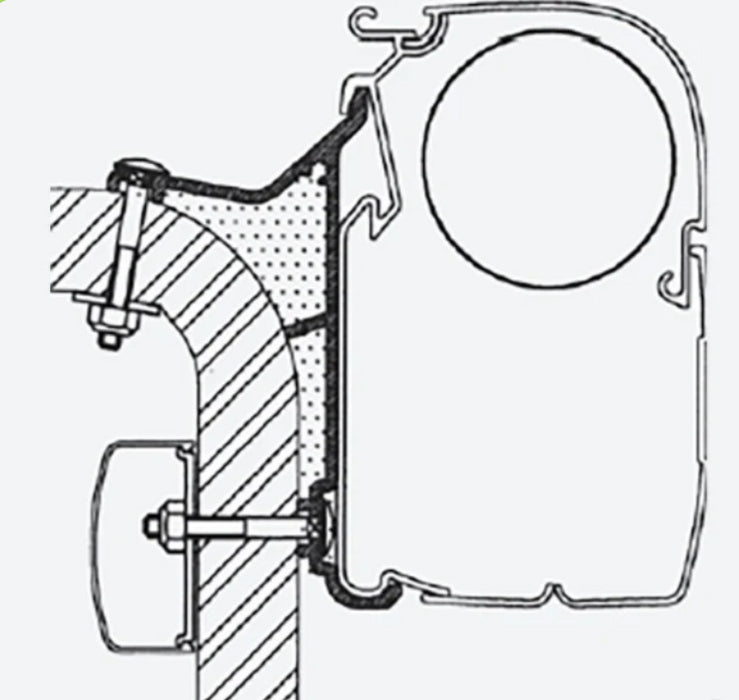 Thule Awning Omnistor Hymer B2 Class Awning Adapter Series 5 Thule - UK Camping And Leisure