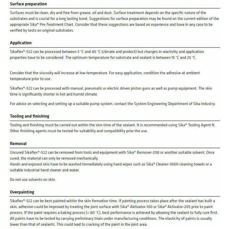 Sika Sikaflex 522 512 Caravan Sealer Sealant WHITE Bonding 310ml Motorhome Sika - UK Camping And Leisure