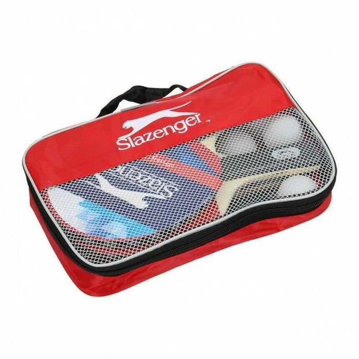 Slazenger Table Tennis Game Set For 4 Players Ping Pong Bats Balls Net Complete Dunlop - UK Camping And Leisure