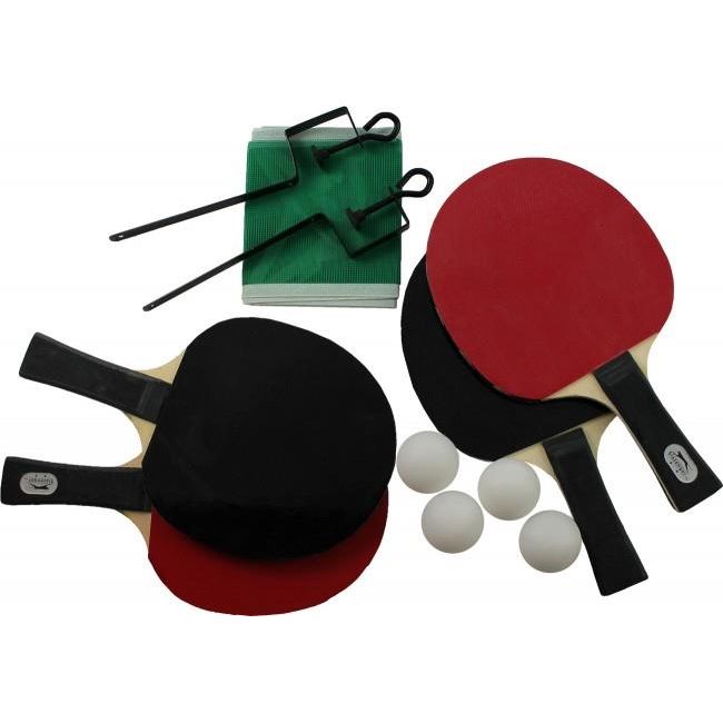 Slazenger Table Tennis Game Set For 4 Players Ping Pong Bats Balls Net Complete Dunlop - UK Camping And Leisure