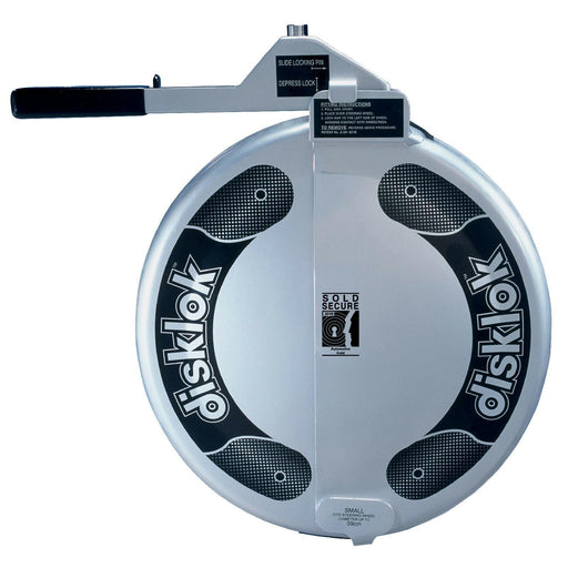 Small Silver Disklok Car Steering Wheel Security Auto Lock Anti Theft Clamp Rhd UK Camping And Leisure