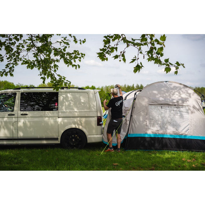 Olpro Snug Poled Tailgate Awning (steel Legs Fibreglass Roof ) Olpro - UK Camping And Leisure