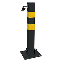 Square Heavy Duty Folding Bolt Down Security Parking Post Bollard Driveway