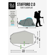 Olpro The Stafford Poled 2 Person Tent Olpro - UK Camping And Leisure