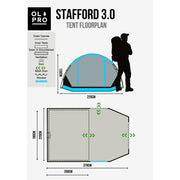 Olpro The Stafford Poled 2 Person Tent Olpro - UK Camping And Leisure