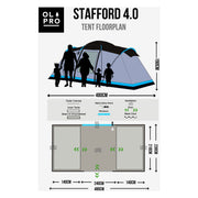 Olpro The Stafford Poled 2 Person Tent Olpro - UK Camping And Leisure