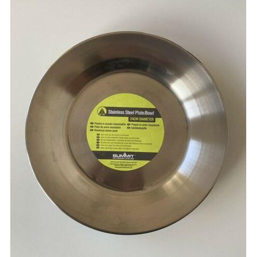 Stainless Steel Large Plate 24cm Camping Outdoor Park Hiking Travel Summit UK Camping And Leisure