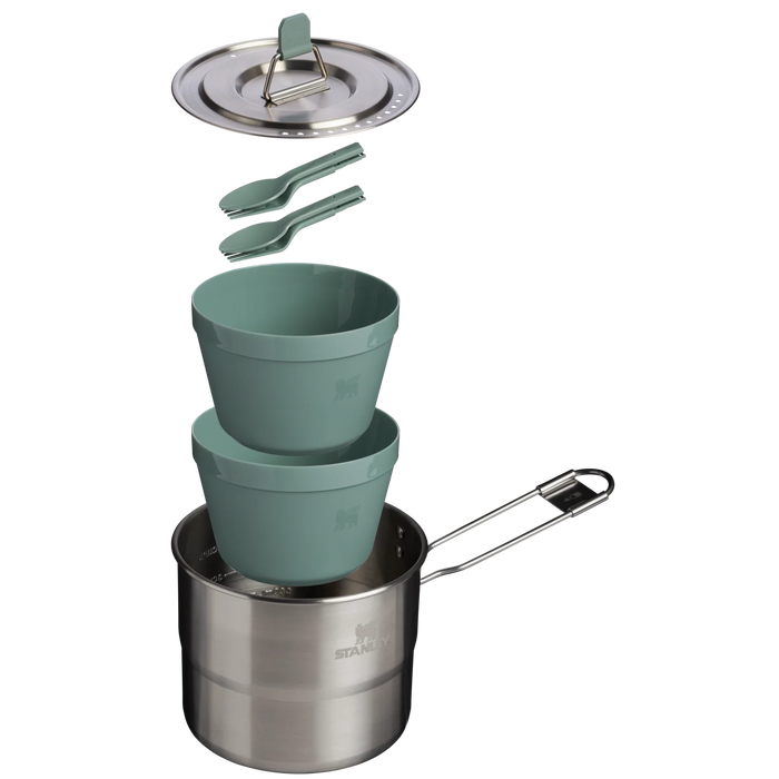 Stanley Wildfare Go Two Bowl Cookset Shale/Charcoal Stanley - UK Camping And Leisure