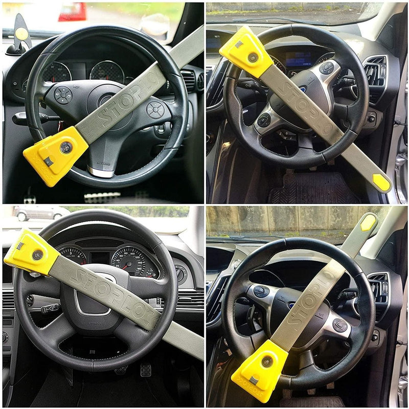 Stoplock Original High Security Flashing LED Car Steering Wheel Lock Immobiliser Stoplock - UK Camping And Leisure