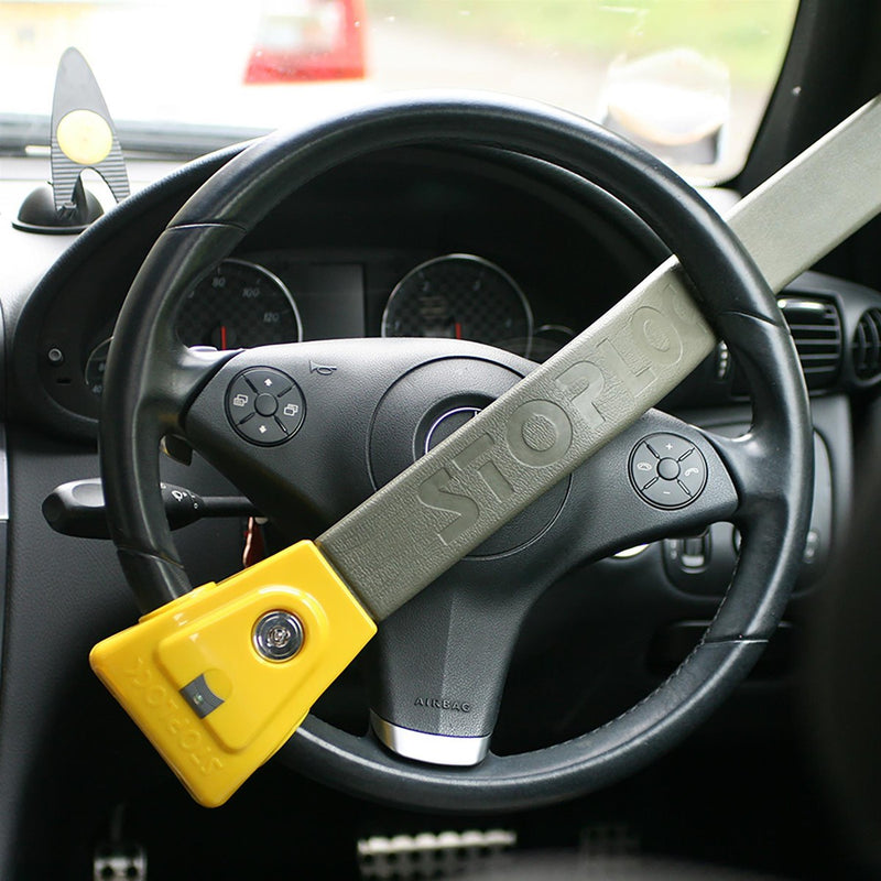 Stoplock Original High Security Flashing LED Car Steering Wheel Lock Immobiliser Stoplock - UK Camping And Leisure