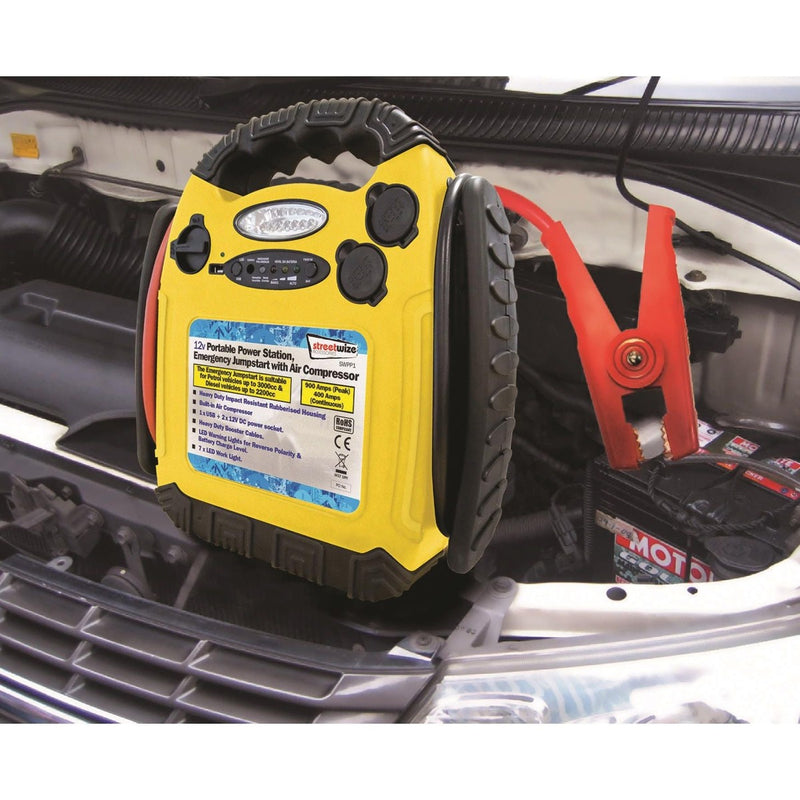 Streetwize 12V 900amp Car Jump Start Starter Power Pack Streetwize - UK Camping And Leisure