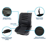 Streetwize 12v Padded heated Car Seat Streetwize - UK Camping And Leisure