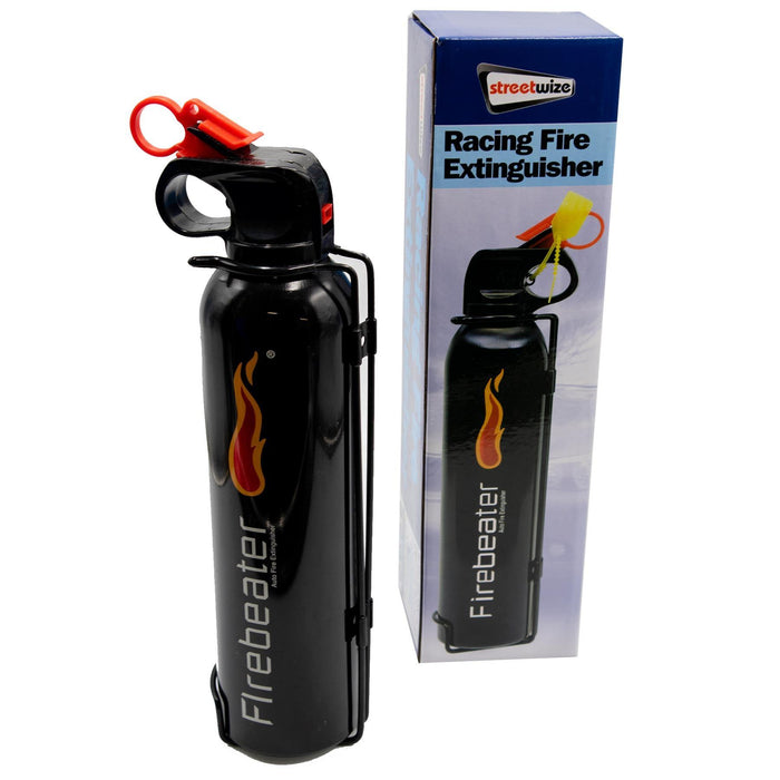 Streetwize UXFE3 Urban X Racing Fire Extinguisher 600g Black ABC Dry Powder Streetwize - UK Camping And Leisure