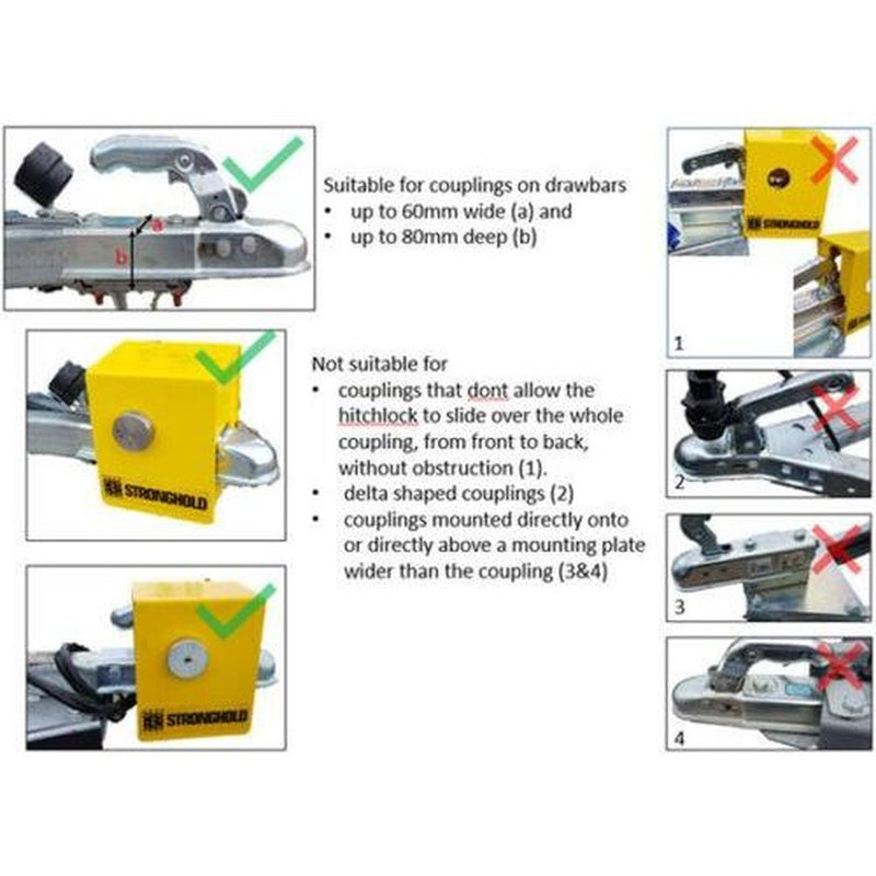 Stronghold SH5410 Strongbox Hitchlock For Knott, Steelpress And Winterhoff Hitch Stronghold - UK Camping And Leisure