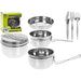 Summit Tiffin Cooking Portable 6 Piece Camping Caravan Festival Pots Pan Cutlery UK Camping And Leisure