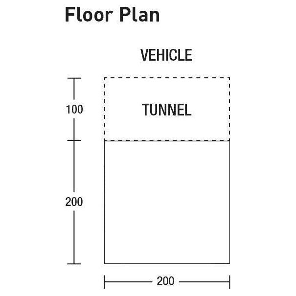 SunnCamp Lodge 200 Motor - 240cm Motorhome Poled Driveaway Awning SunnCamp - UK Camping And Leisure