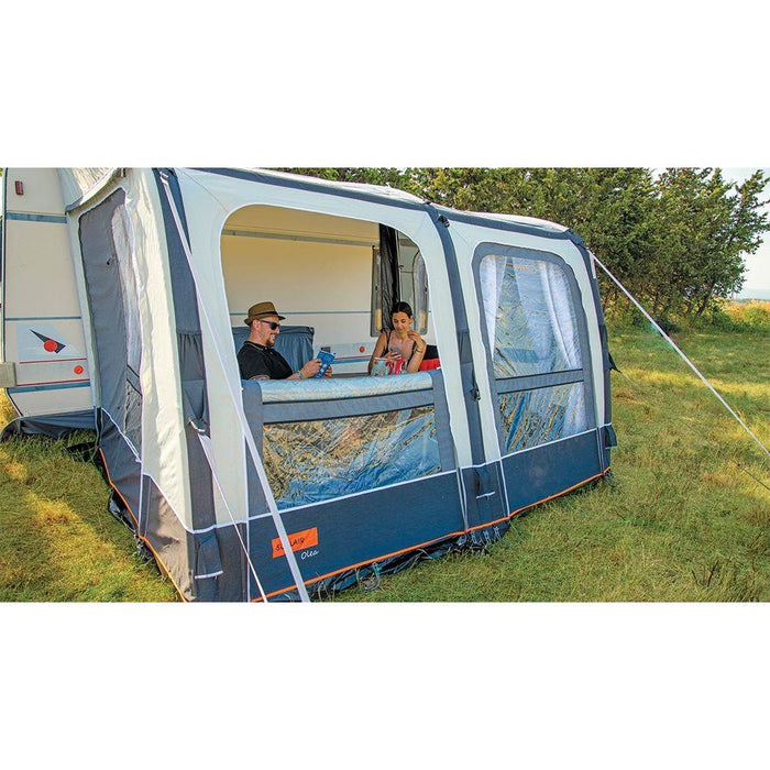 Sunroad Fixed inflatable awning Compact Inflatable OLEA AIR for Motorhome / Caravans Soplair - UK Camping And Leisure