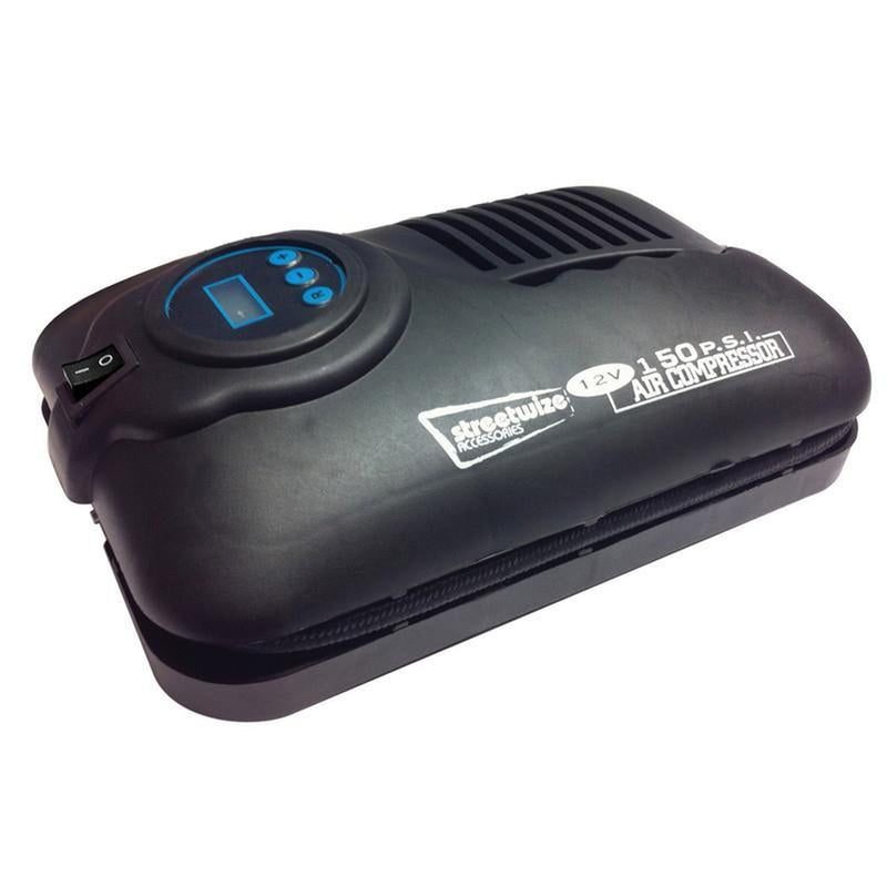 Swac5 Slim 12v Digital Automatic Cut-off Car Van Bike Tyre Compressor Inflator Streetwize - UK Camping And Leisure