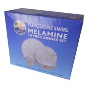 Swirl 16 Piece Melamine Picnic Tableware Set PLS - UK Camping And Leisure