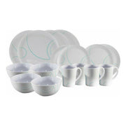 Swirl 16 Piece Melamine Picnic Tableware Set PLS - UK Camping And Leisure