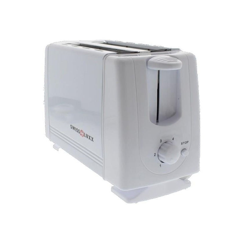 Swiss Lux Low Wattage White Toaster Swiss Luxx - UK Camping And Leisure