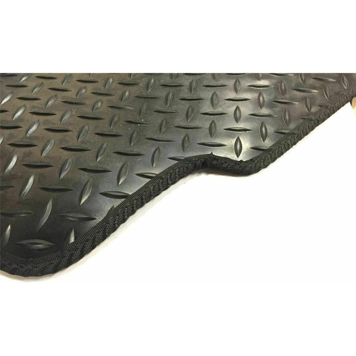 Tailored fit Rubber Floor Step Mats Twin for Volkswagen Transporter T5 Black UKB4C - UK Camping And Leisure