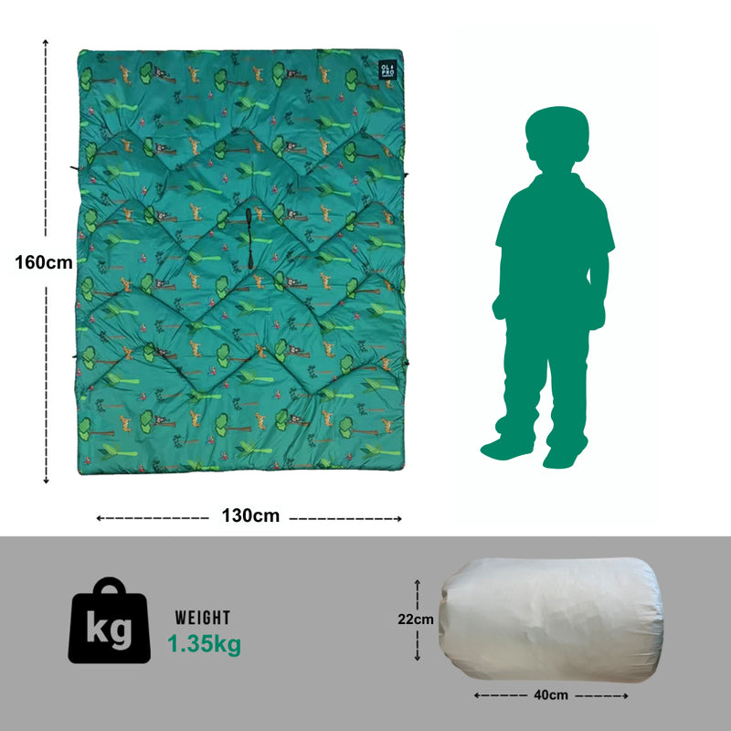 Olpro The Original Insulated Kids Blanko- Rainforest Rascals