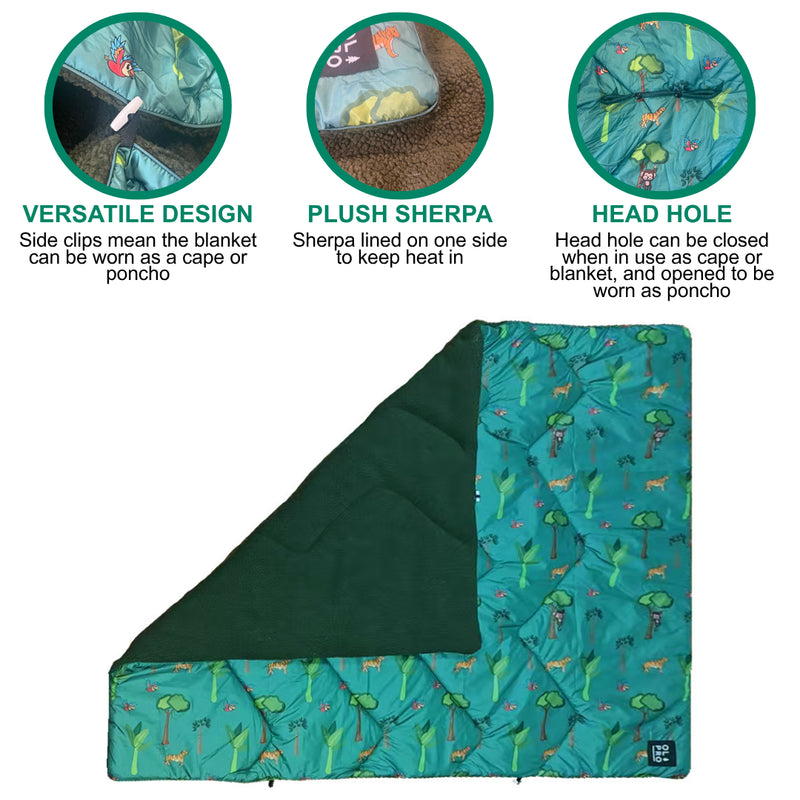 Olpro The Original Insulated Kids Blanko- Rainforest Rascals