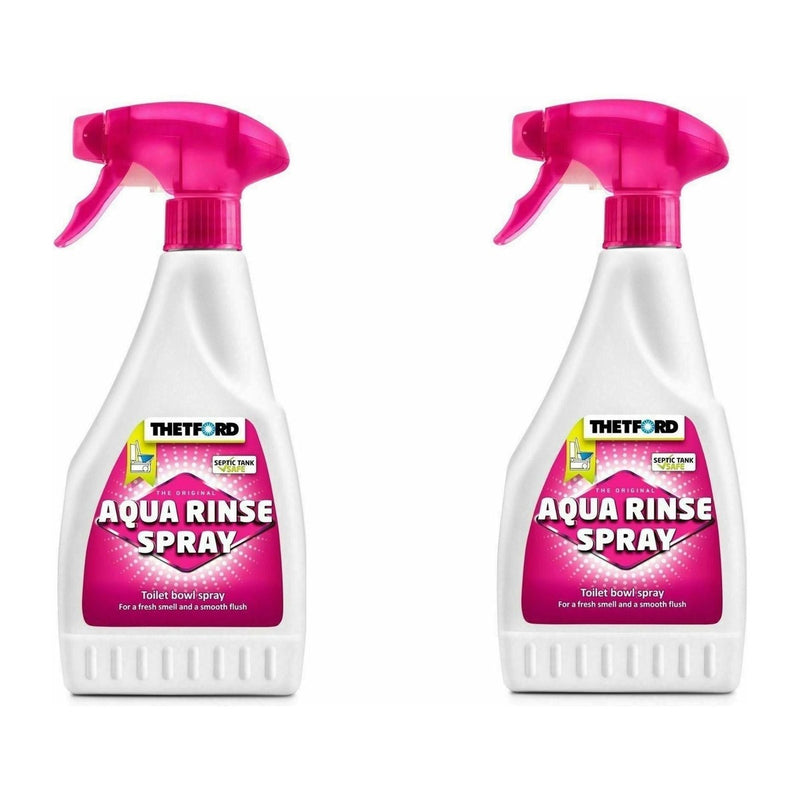 Thetford Aqua Rinse Spray Toilet Bowl Cleaner 500ml x2 Thetford - UK Camping And Leisure